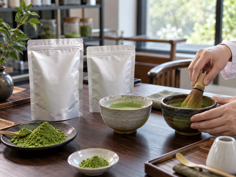 Shizuoka and Kagoshima coded matcha samples in identical recipe trials