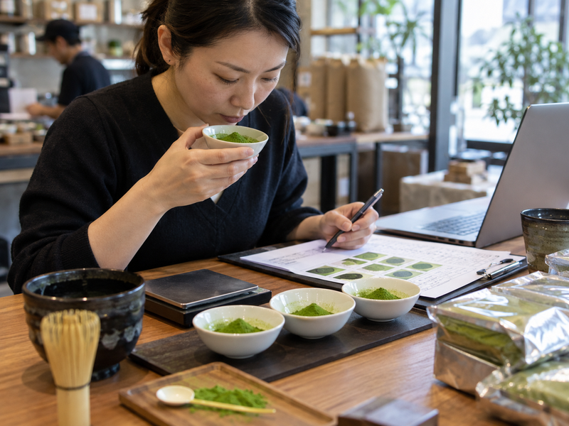 Matcha shipment held for review while buyer compares specification limits with lot test report