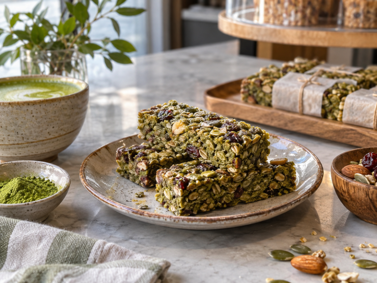 Matcha energy bars featured image