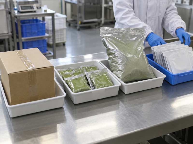 Matcha Storage Tin: Matcha product boxes packed for shipping