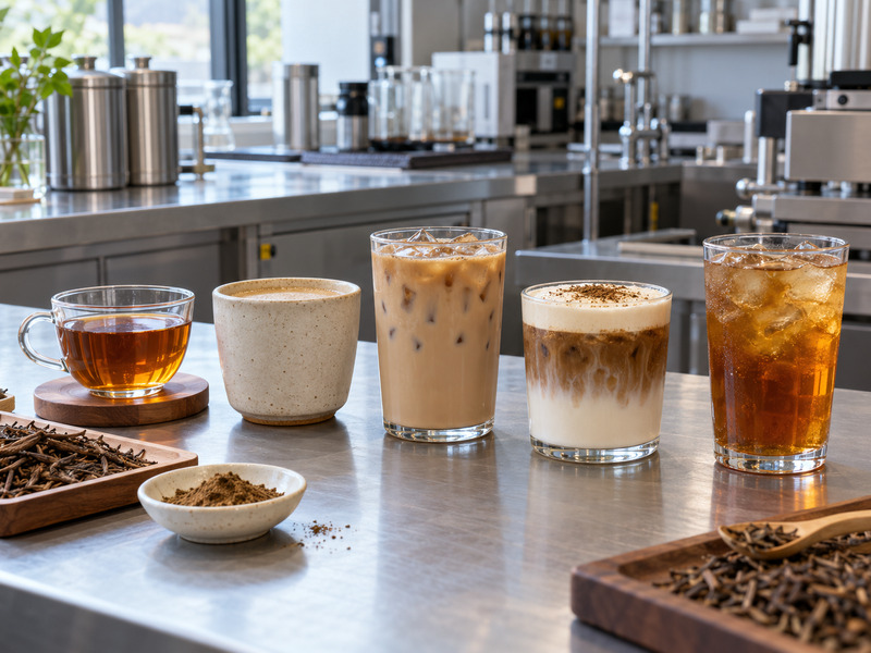 Four hojicha drink concepts