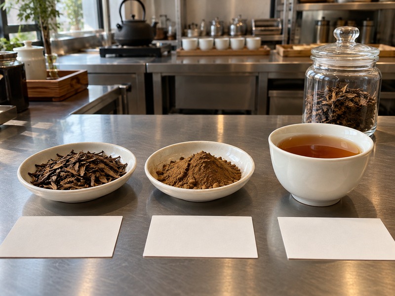 Hojicha sensory evaluation table