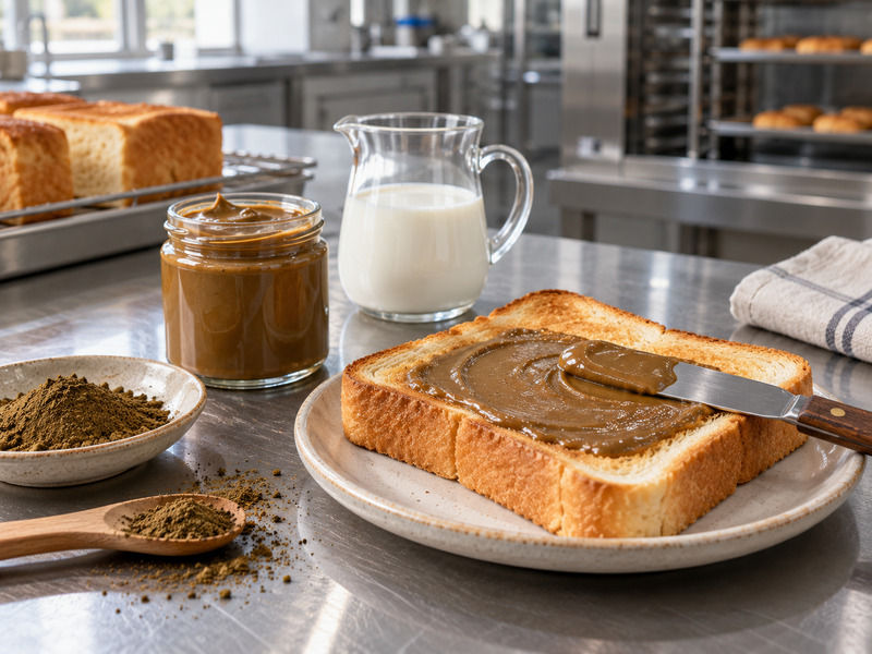 Hojicha milk jam spread