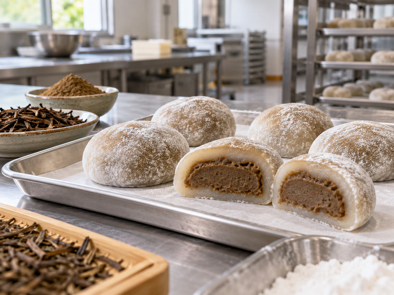 Hojicha mochi with filling