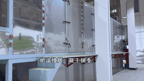 Tencha Oven Drying & Stem Separation tea production footage